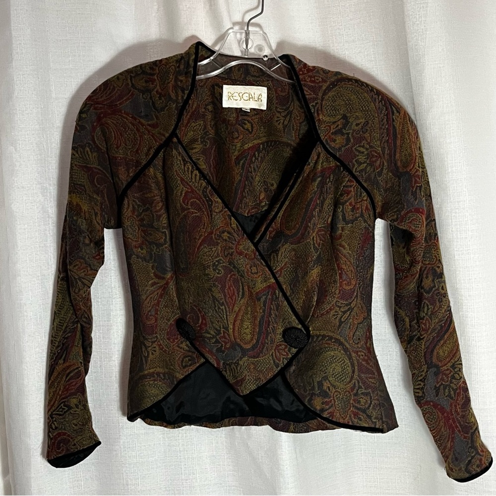 Rescala | Vintage printed blazer with shoulderpads